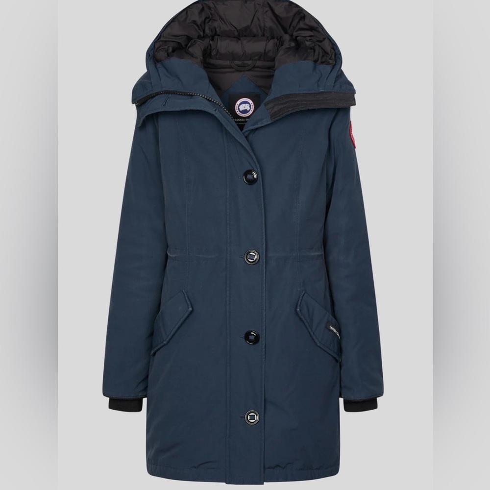 NWT New Canada Goode Rossclaire Down Parka in Atlantic Navy Size Small - Picture 10 of 10